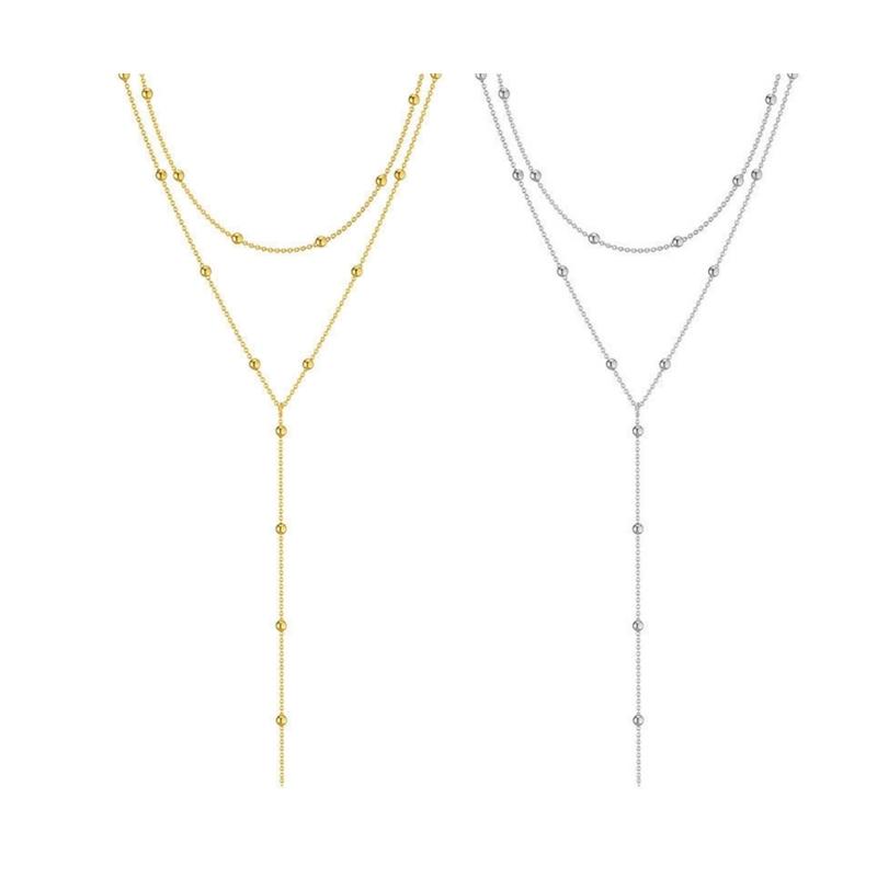 Women'S Accessories For Formal Wear - J78F スタイリッシュな複数ストランド チェーン ネックレス 繊細なフリンジ デザイン