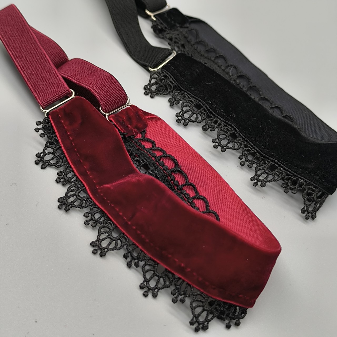 Women'S Accessories Accessorize - ヴィンテージ ワイド ベルベット レース 弾性調節可能なレッグ ガーター