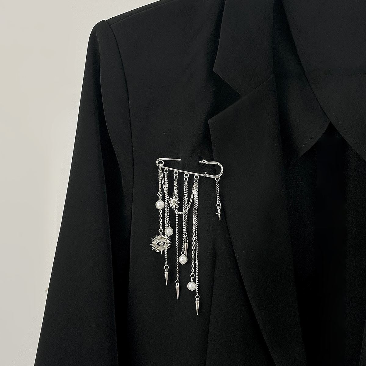 Women'S Accessories For Formal Wear - 模造真珠ブローチエレガントなリベットブローチ悪魔の目ブローチ鉄合金ピンジュエリーアクセサリーパンツフォーマルウェアジーンズ用