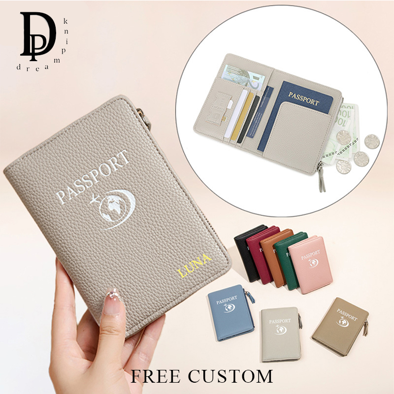 Women'S Accessories Wallet - トラベルウーマン RFID パーソナライズされたパスポートホルダー PU レザー多機能財布高級ファッション出張カードバッグ小銭入れ
