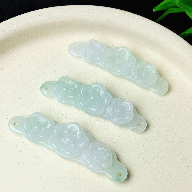 Women'S Accessories Jewelry - 1pc 天然翡翠エメラルドフラワーハンドカード DIY アクセサリー高級ジュエリーファッションジュエリー絶妙なリアルチャームギフト女性男性