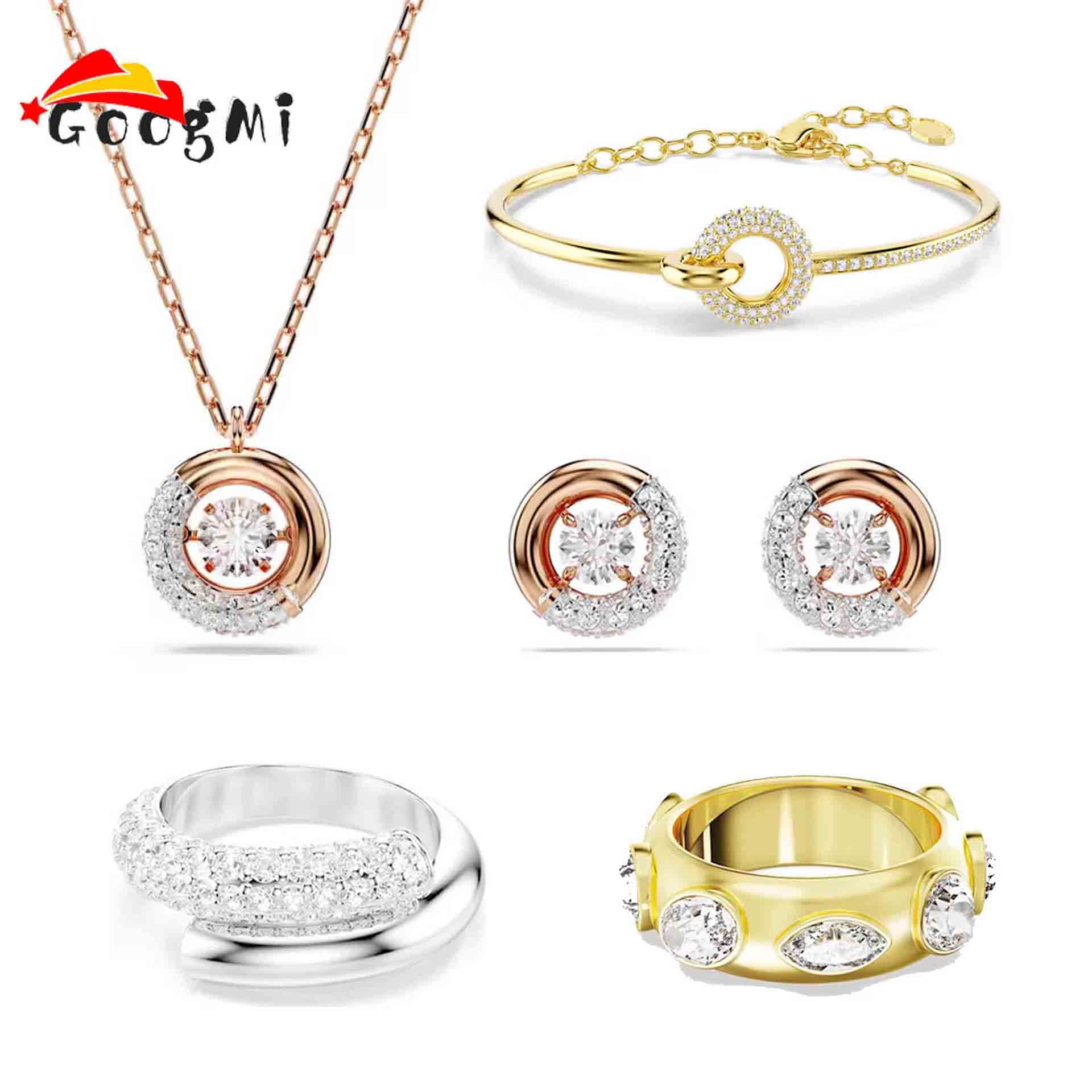 Layered Necklace Set - 2026年 時代を超越した重ね着きが美しい高級ジュエリーセット 豪華なユニセックススタイル シルバーホワイト ネックレス イヤリング