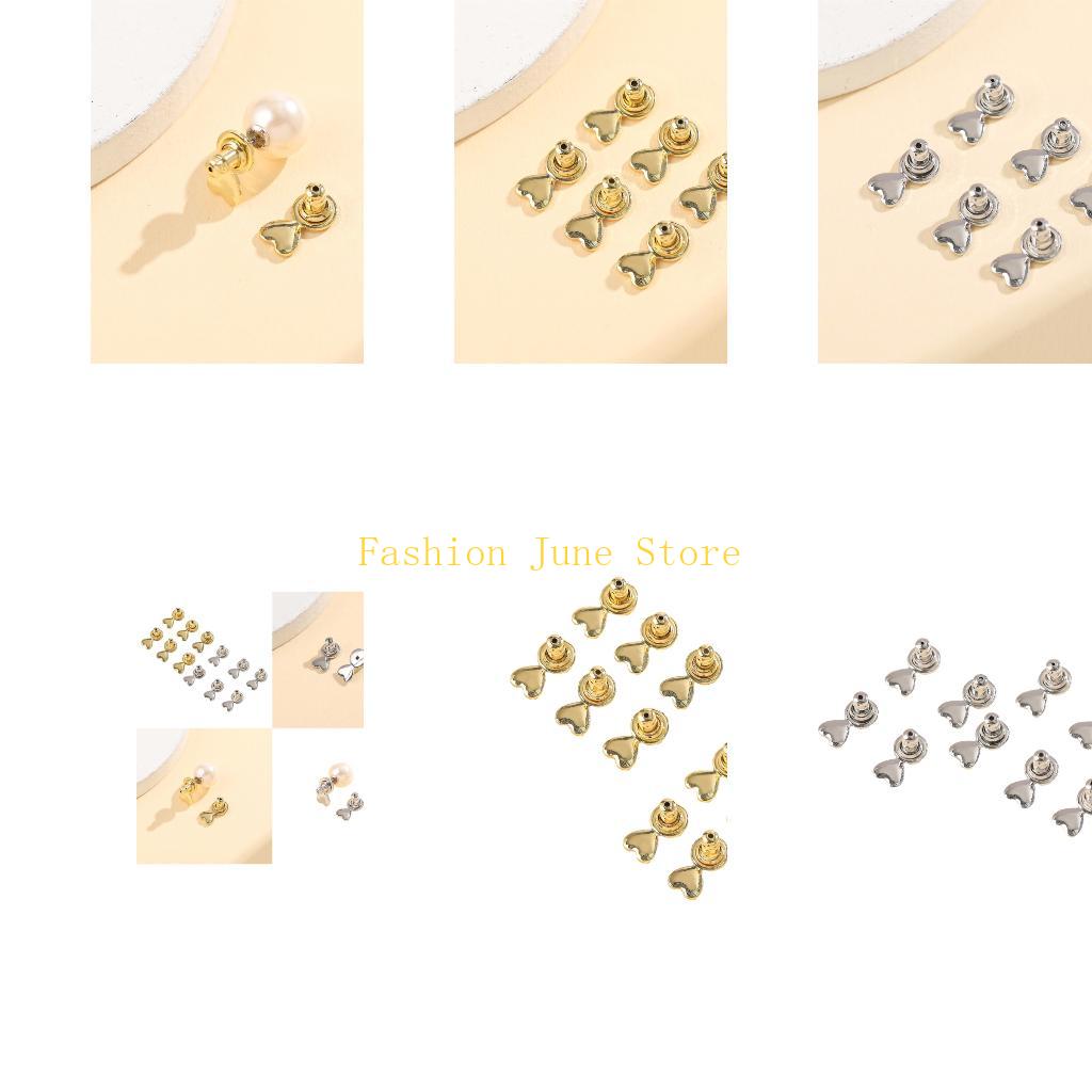 Women'S Ear Accessories - N5KA銅合金非スライップイヤリングバックハートデザイン長続き色保持アレルギー敏感肌に耐性