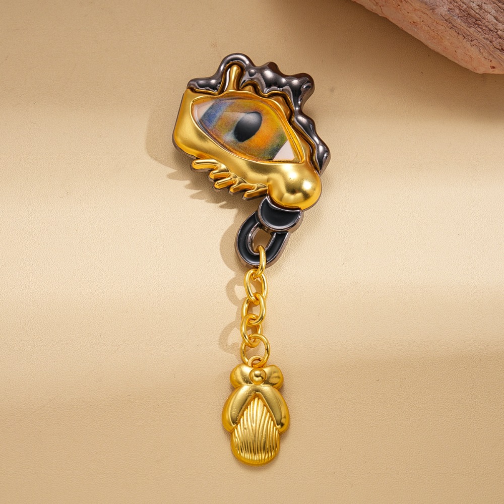 ハイエンドメタルアイティアドロップタッセルブローチピン女性用 - Women'S Accessories Jewelry のレビューと価格
