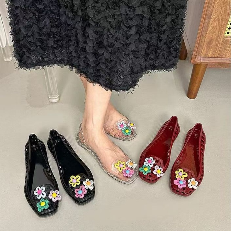 中空かわいいドーパミンシューズシックな手作りフラワーゼリーシ - Women'S Accessories Jewelry のレビューと価格