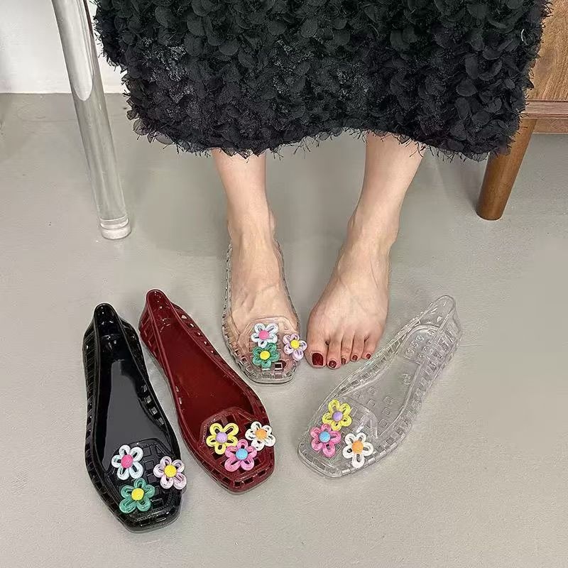 中空かわいいドーパミンシューズシックな手作りフラワーゼリーシ - Women'S Accessories Jewelry のレビューと価格