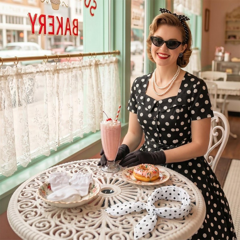 1950年代のエレガントなヴィンテージドレス、女性用、50年 - Women'S Accessories In The 1950S のレビューと価格