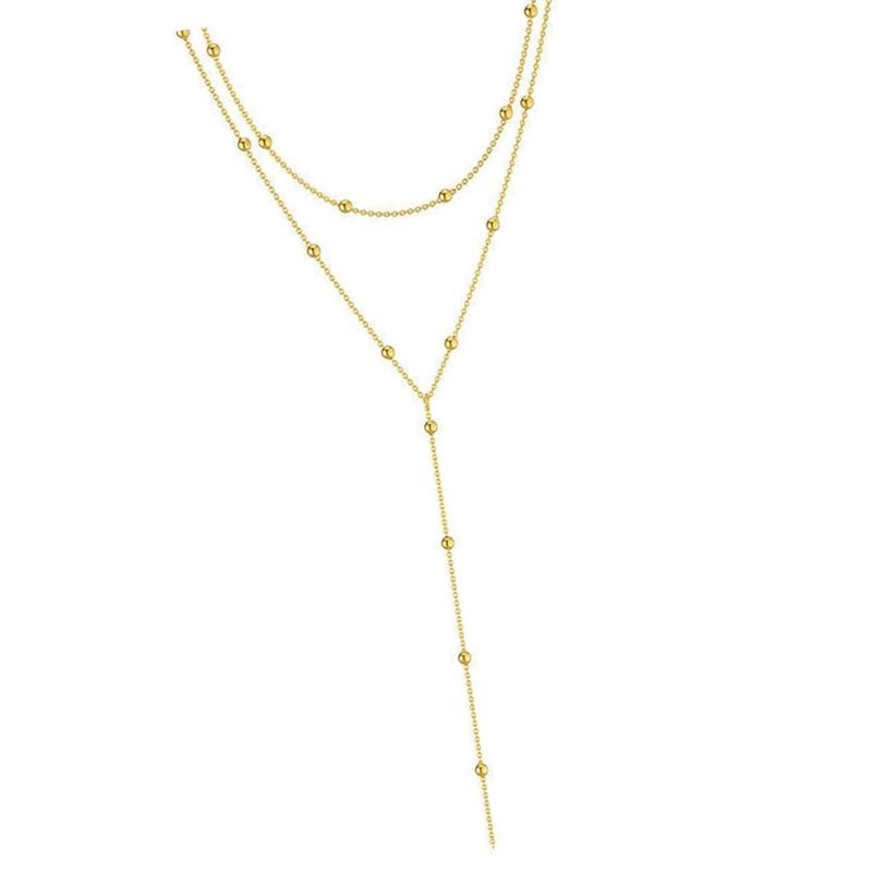 J78F スタイリッシュな複数ストランド チェーン ネックレ - Women'S Accessories For Formal Wear のレビューと価格
