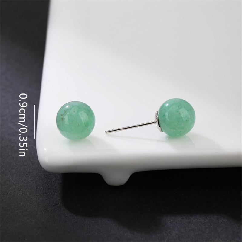 31BF 天然クリスタルラウンドビーズイヤリング低刺激性ジュ - Women'S Accessories For Formal Wear のレビューと価格