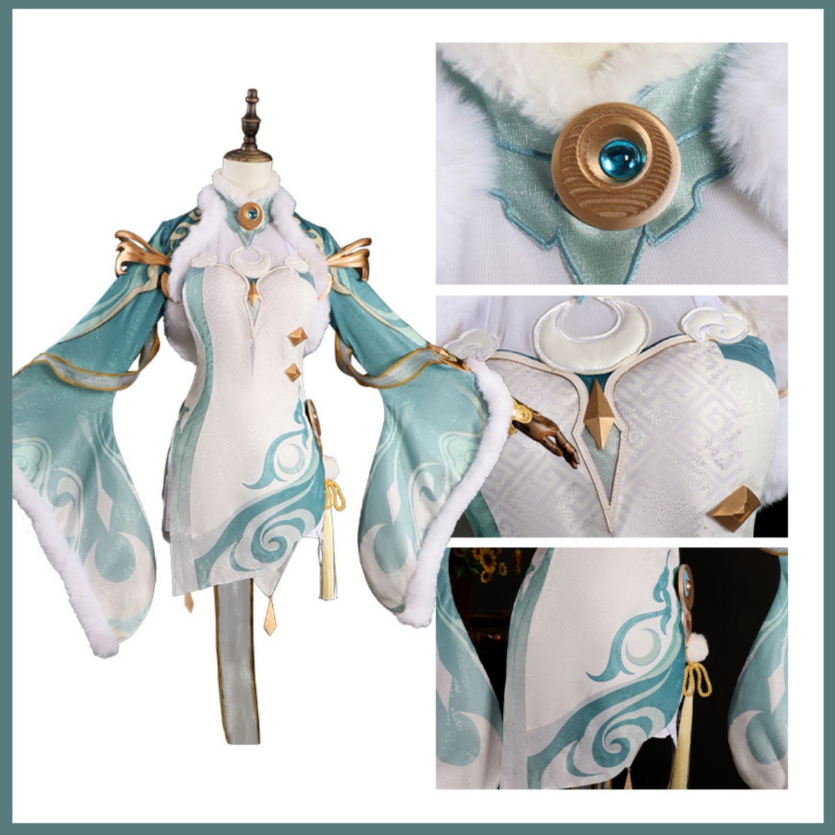 ゲーム Zibai コスプレ衣装緑白馬の瞬間的な春中国袍スタ - Women'S Ear Accessories のレビューと価格