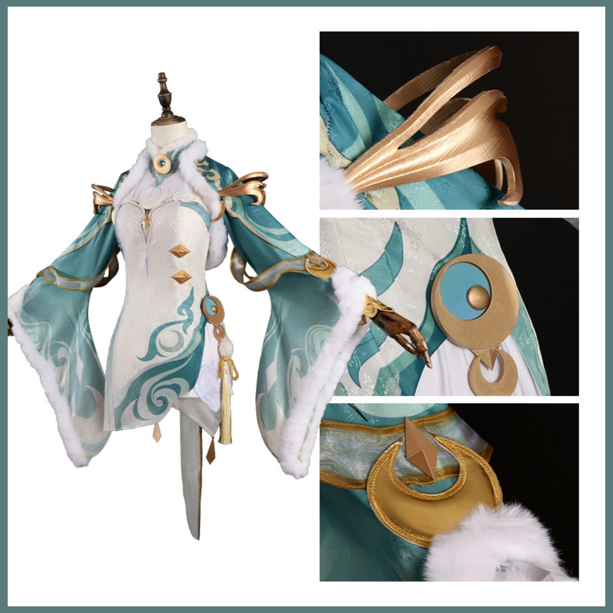 ゲーム Zibai コスプレ衣装緑白馬の瞬間的な春中国袍スタ - Women'S Ear Accessories のレビューと価格
