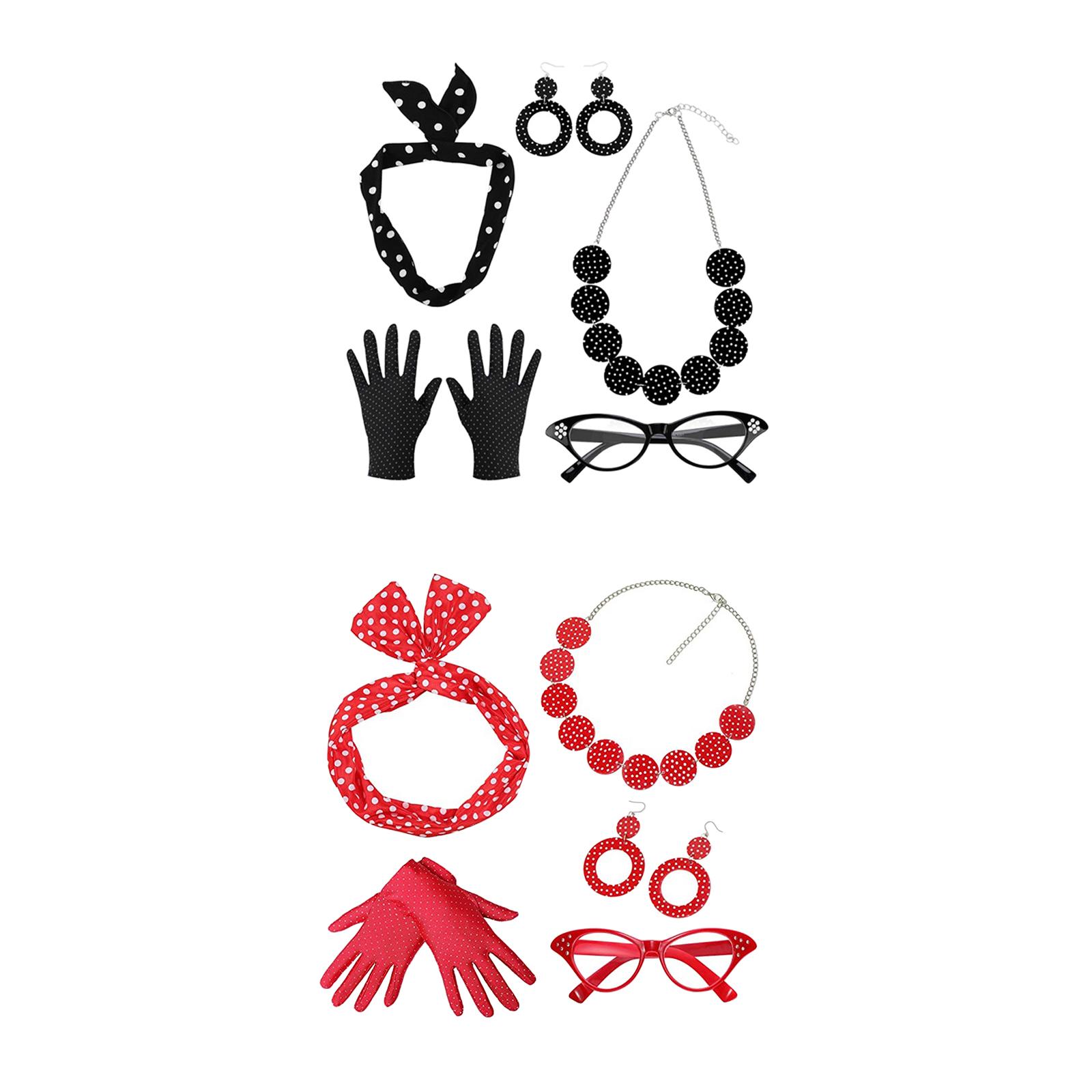 5 パック 1950 年代の女性用コスチュームセット メガネ - Women'S Accessories In The 1950S のレビューと価格