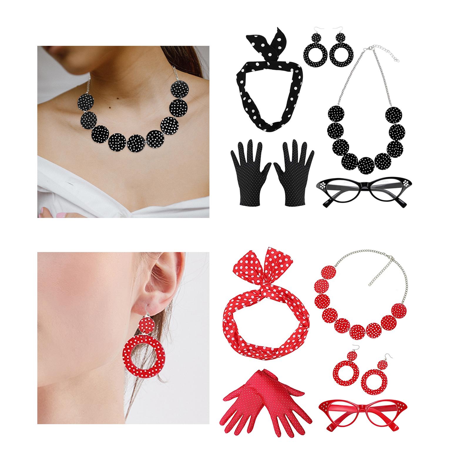 5 パック 1950 年代の女性用コスチュームセット メガネ - Women'S Accessories In The 1950S のレビューと価格