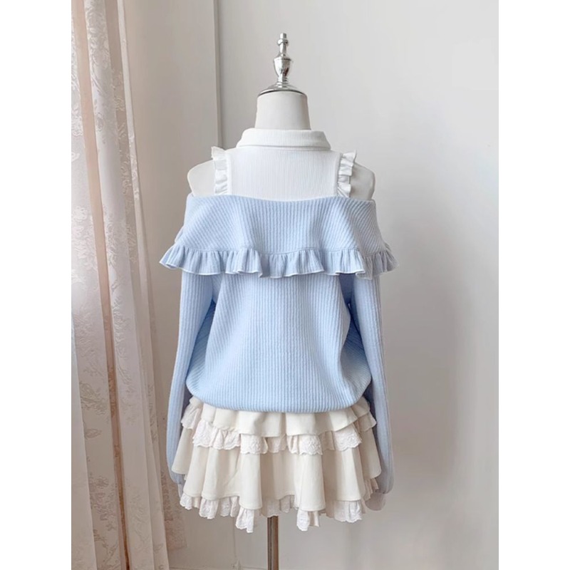 可愛いソフトガールロリータ2ピースセット レディース 秋 オ - Layered Necklace Set のレビューと価格