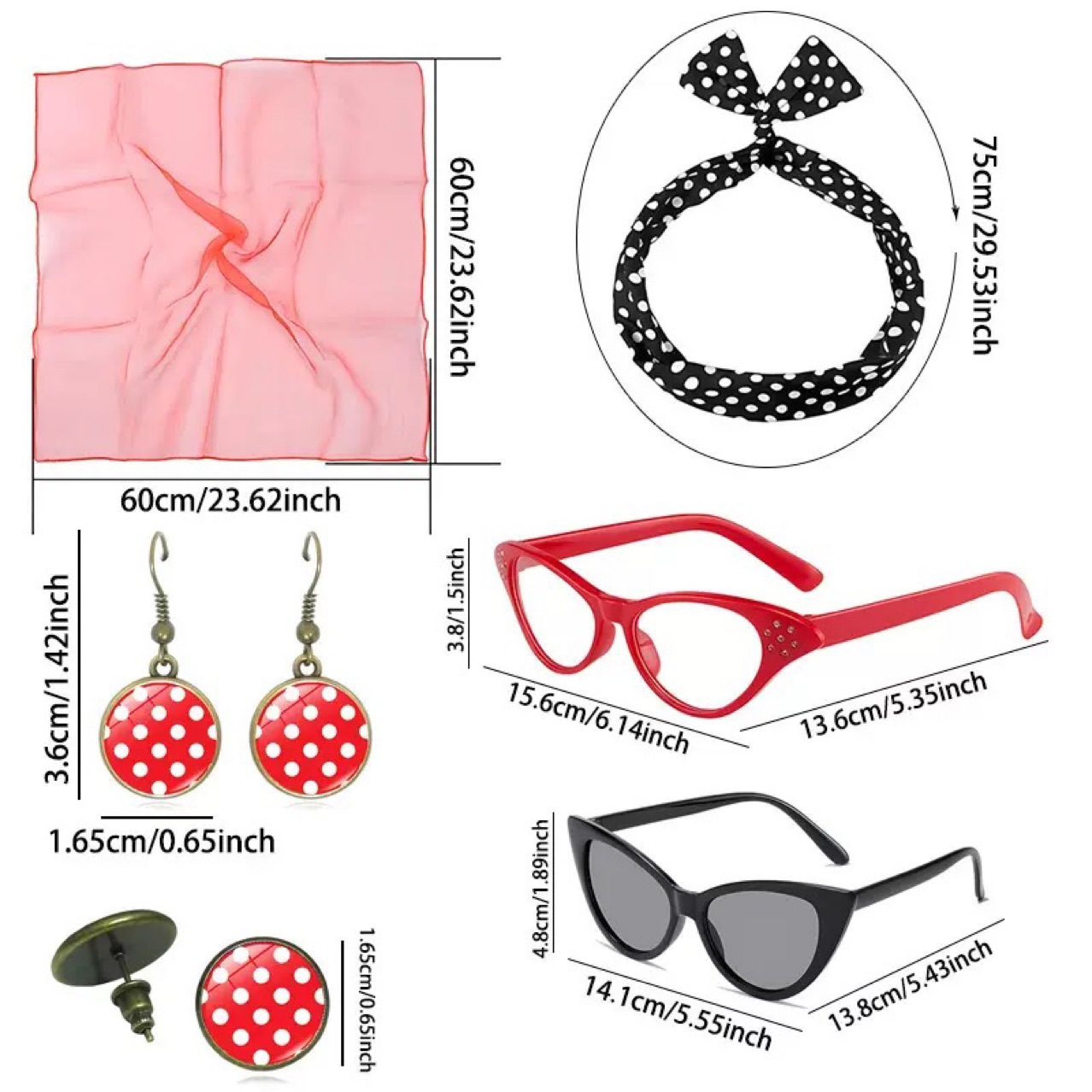 1950年代レトロパーティーコスプレドレスアップキャットアイ - Women'S Accessories In The 1950S のレビューと価格
