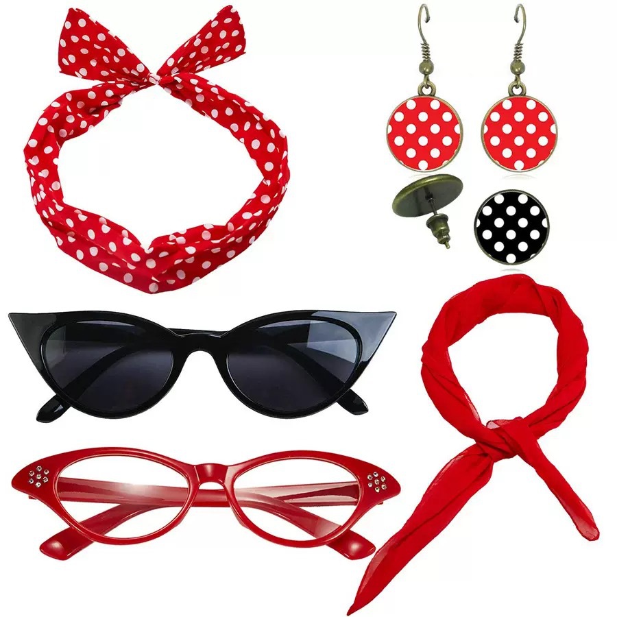1950年代レトロパーティーコスプレドレスアップキャットアイ - Women'S Accessories In The 1950S のレビューと価格