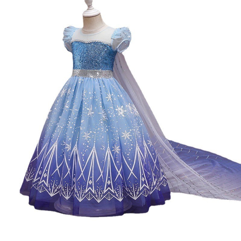 ディズニー人気映画アナと雪の女王エルサと同じスタイルのブルー - Layered Necklace Set のレビューと価格