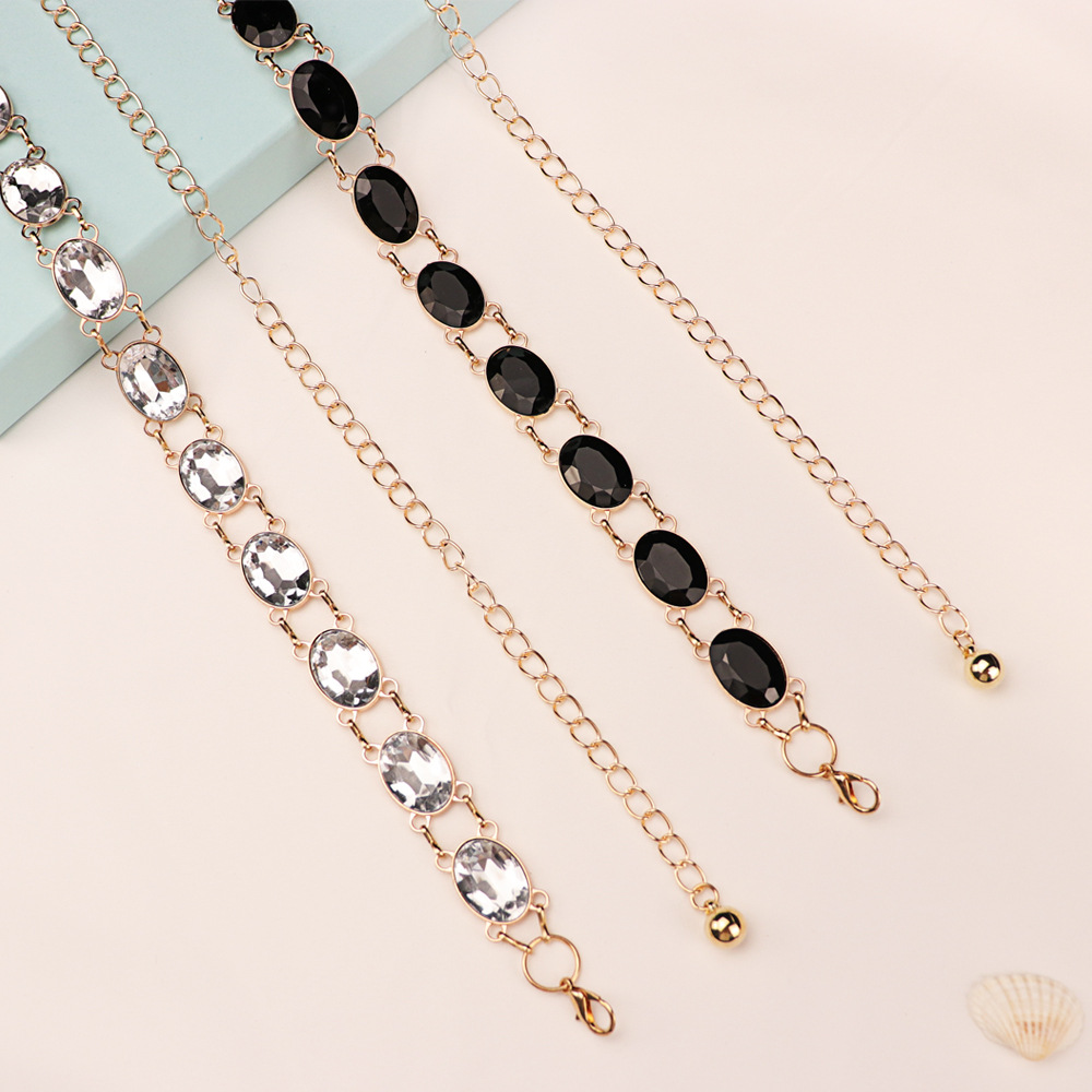 シックなラインストーンウエストチェーン女性ゴールドメタルベル - Women'S Accessories For Formal Wear のレビューと価格