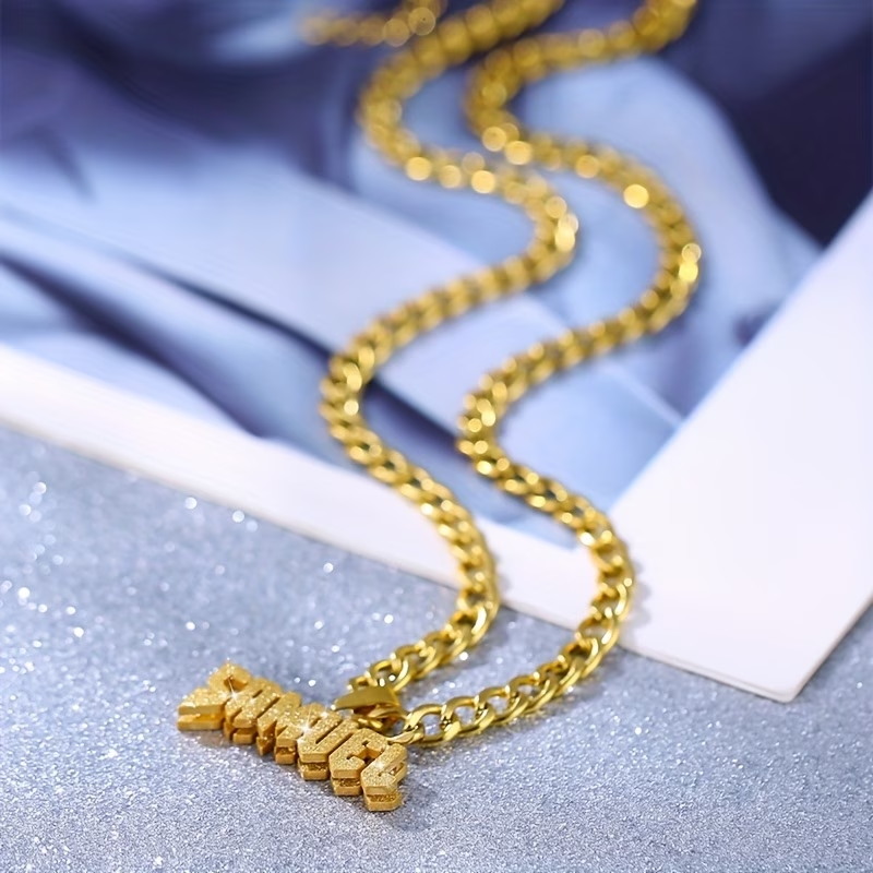 カスタムネームダブルレイヤーネックレス 304ステンレス鋼製 - Layered Necklace Set のレビューと価格