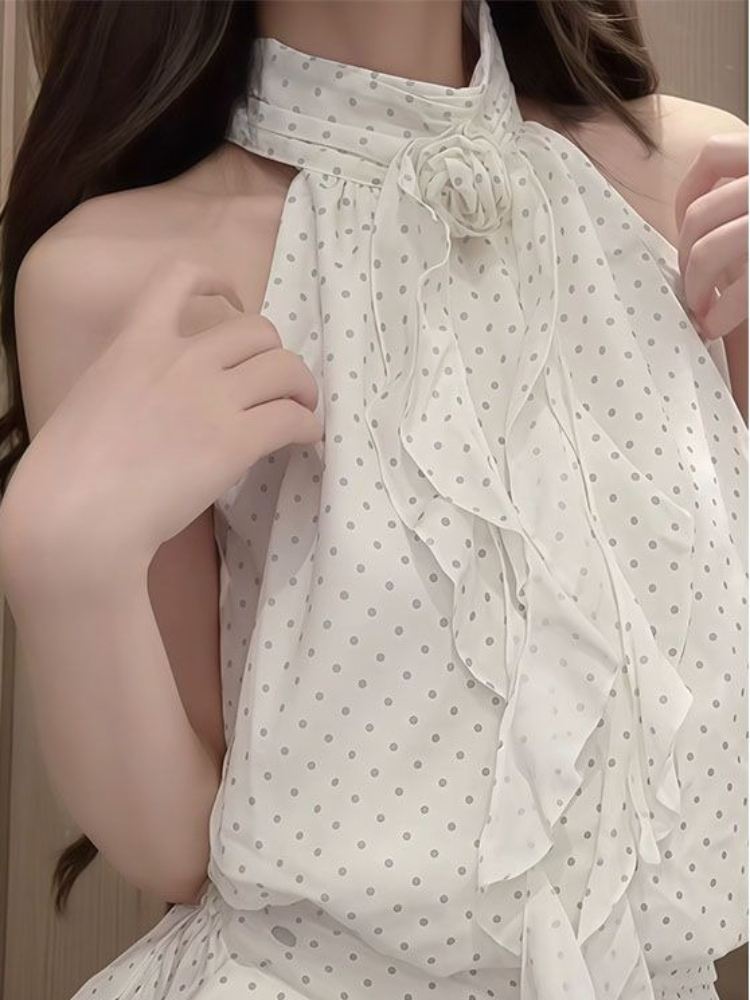 フランス風スイートポルカドット柄2ピースセット レディース  - Layered Necklace Set のレビューと価格