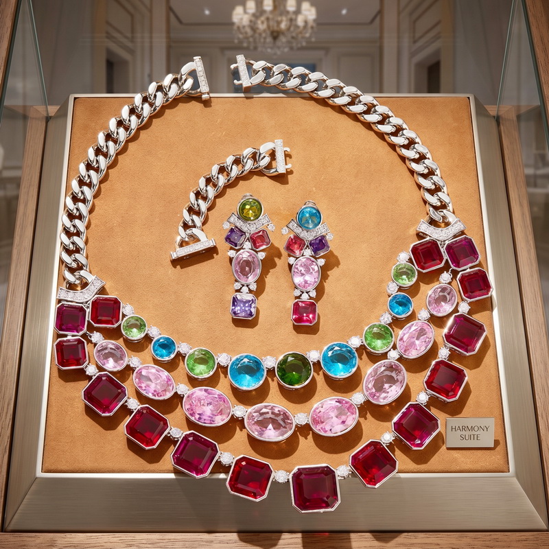 ヨーロッパアメリカスタイルのイヤリングネックレス女性用レディ - Layered Necklace Set のレビューと価格