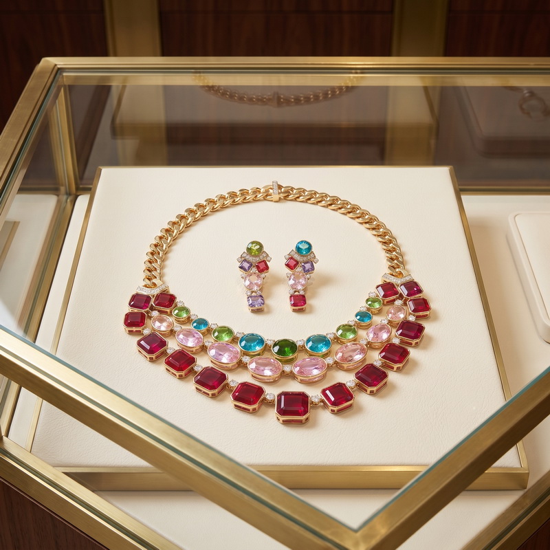 ヨーロッパアメリカスタイルのイヤリングネックレス女性用レディ - Layered Necklace Set のレビューと価格