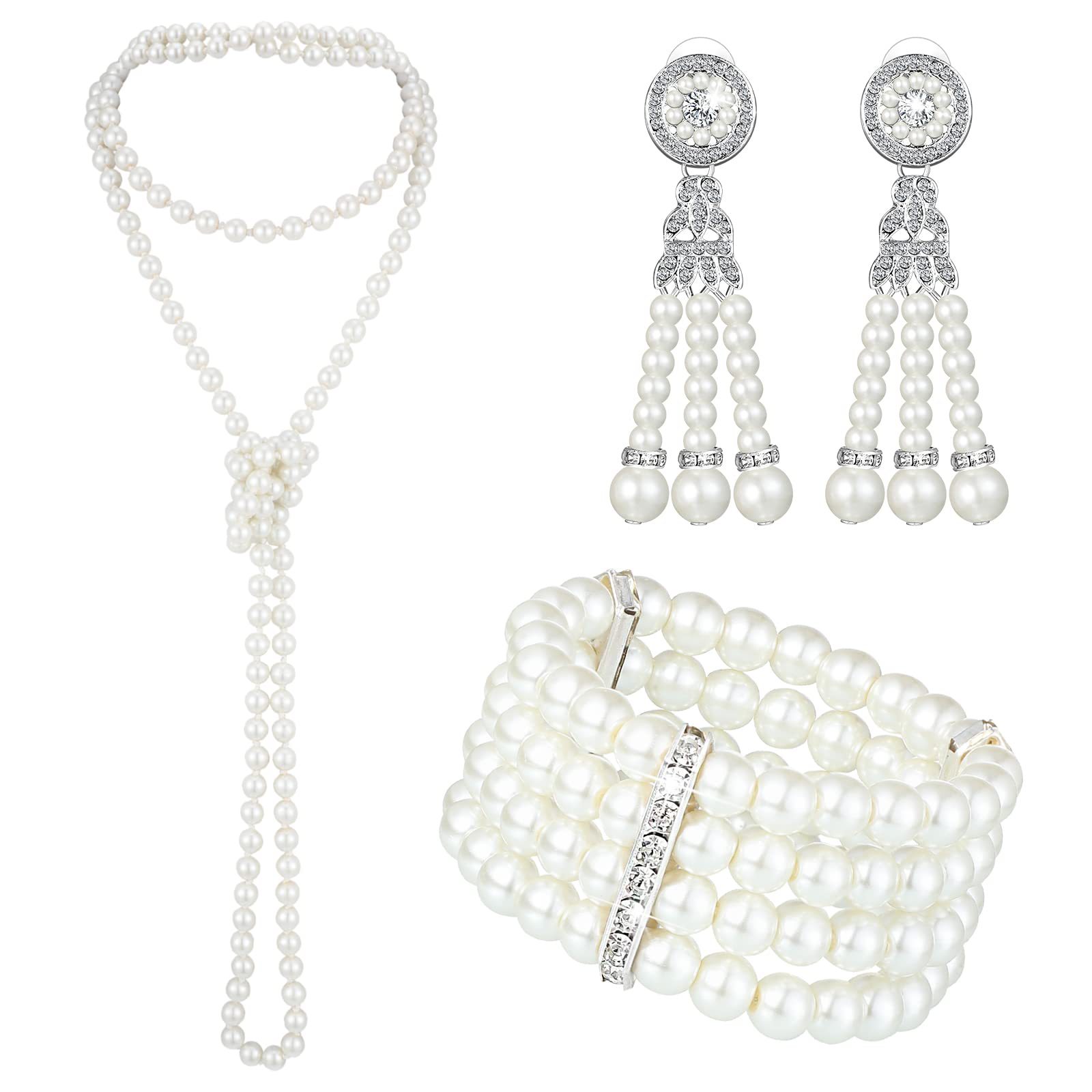 3-piece Set of Long Pearl Neck - Women'S Accessories In The 1950S のレビューと価格