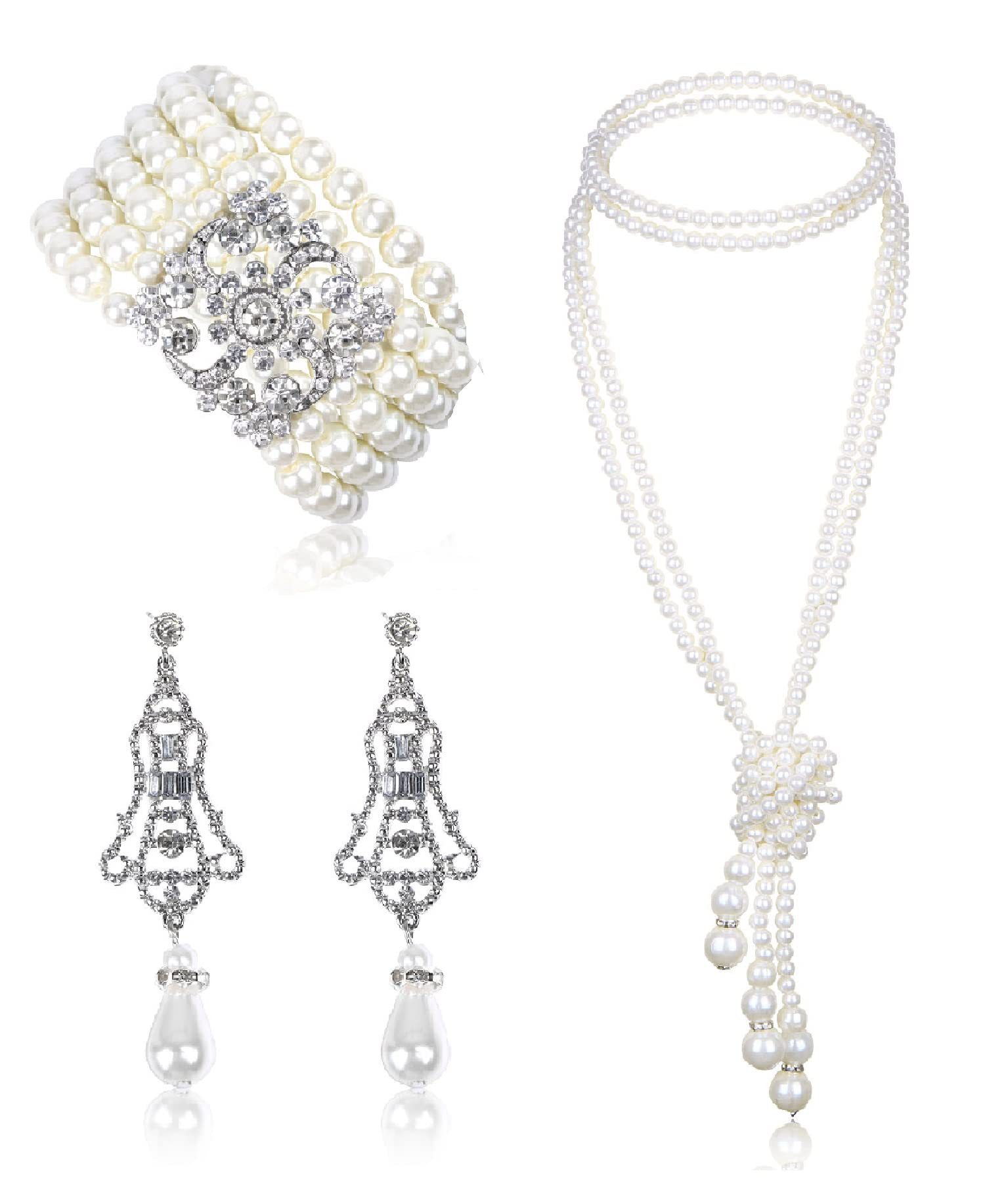 3-piece Set of Long Pearl Neck - Women'S Accessories In The 1950S のレビューと価格