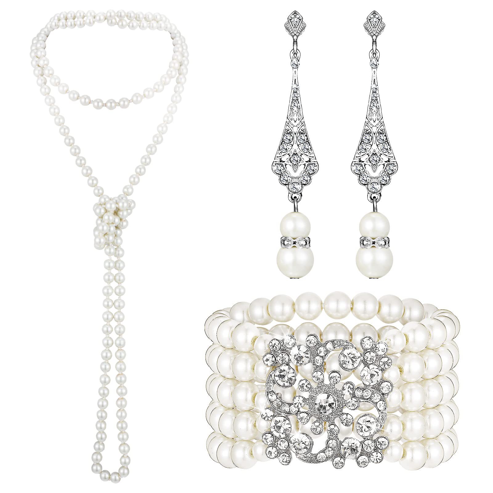 3-piece Set of Long Pearl Neck - Women'S Accessories In The 1950S のレビューと価格