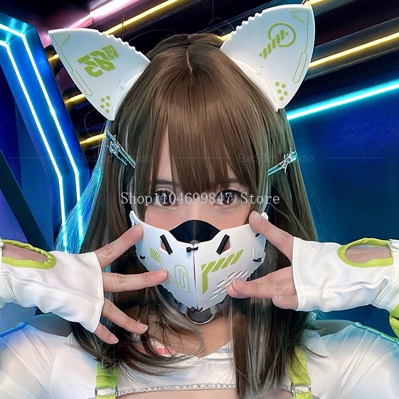 サイバーパンクマスクメカ機械式猫耳カチューシャコスプレマスク - Women'S Ear Accessories のレビューと価格